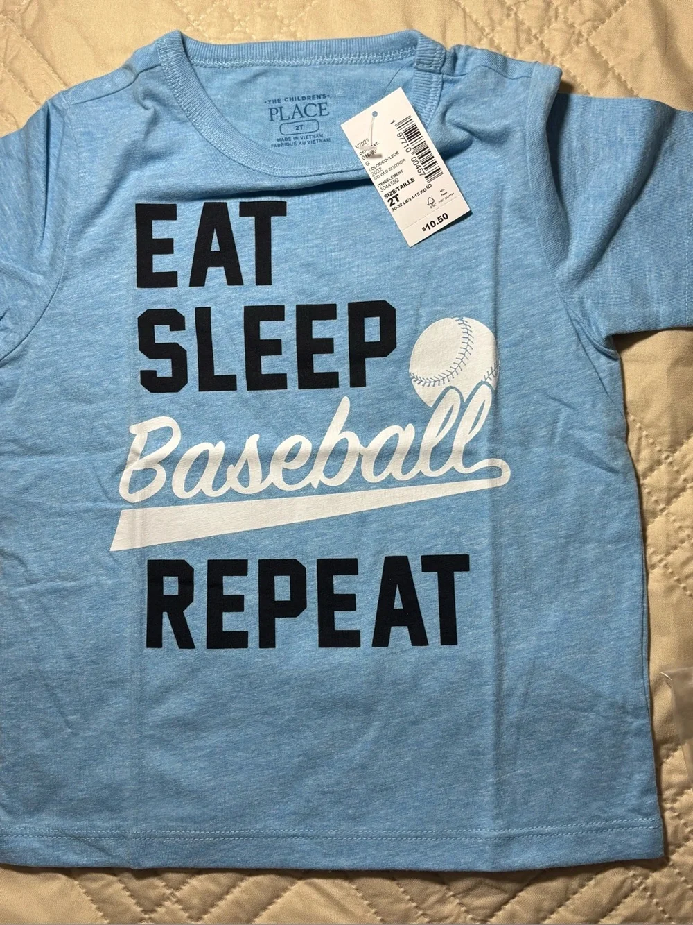 The Children's Place Light Blue 'Eat Sleep Baseball Repeat' Tee